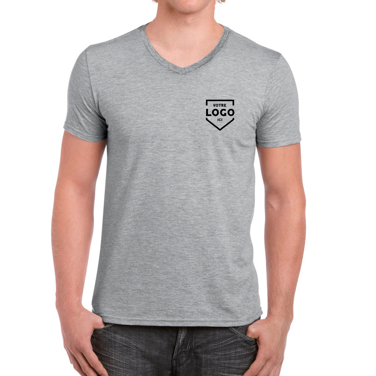 T-Shirt V-Neck pour Hommes/Unisexes